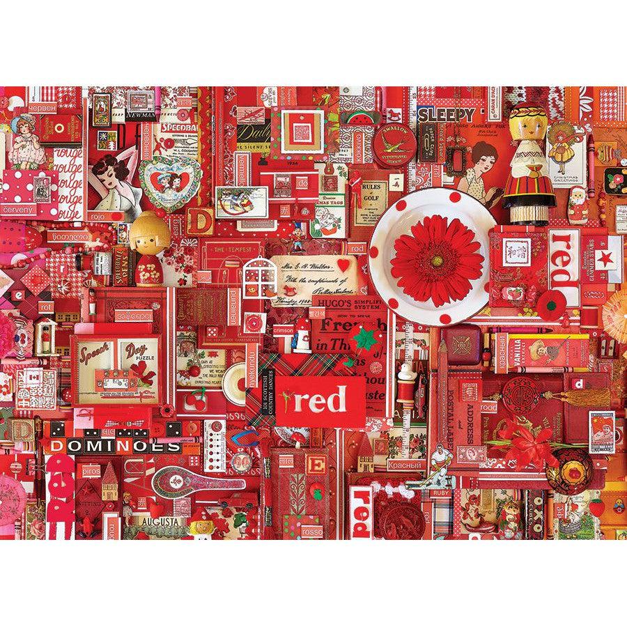 Red 1000 Piece Jigsaw Puzzle Cobble Hill