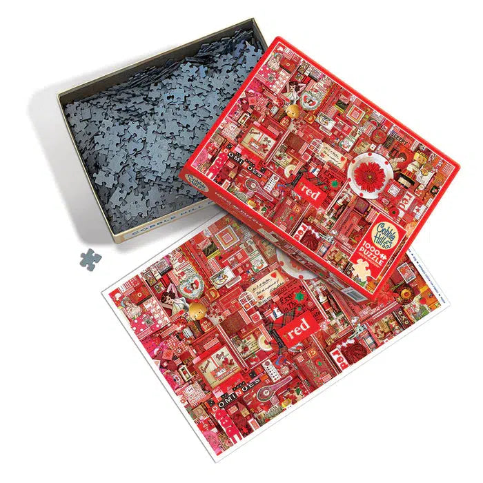 Red 1000 Piece Jigsaw Puzzle Cobble Hill