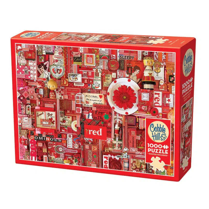 Red 1000 Piece Jigsaw Puzzle Cobble Hill