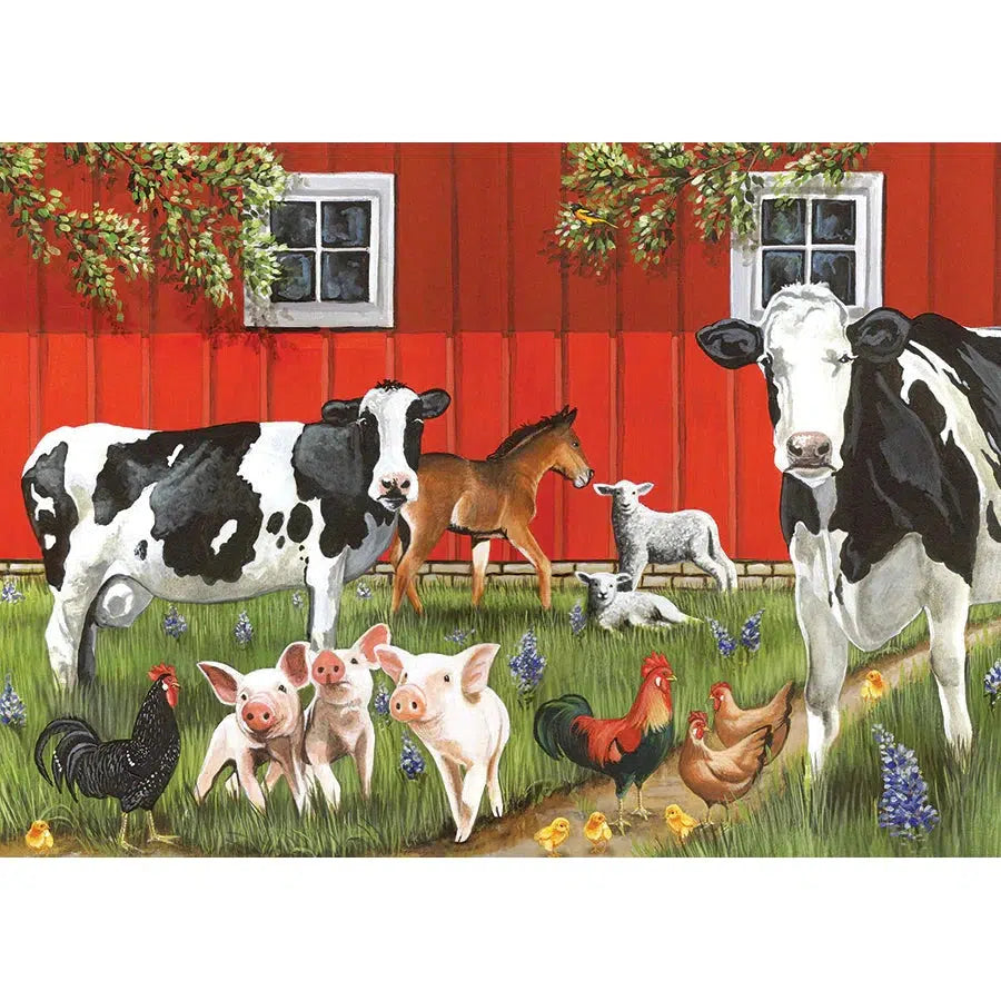 Red Bard Farm 35 Piece Tray Jigsaw Puzzle Cobble Hill