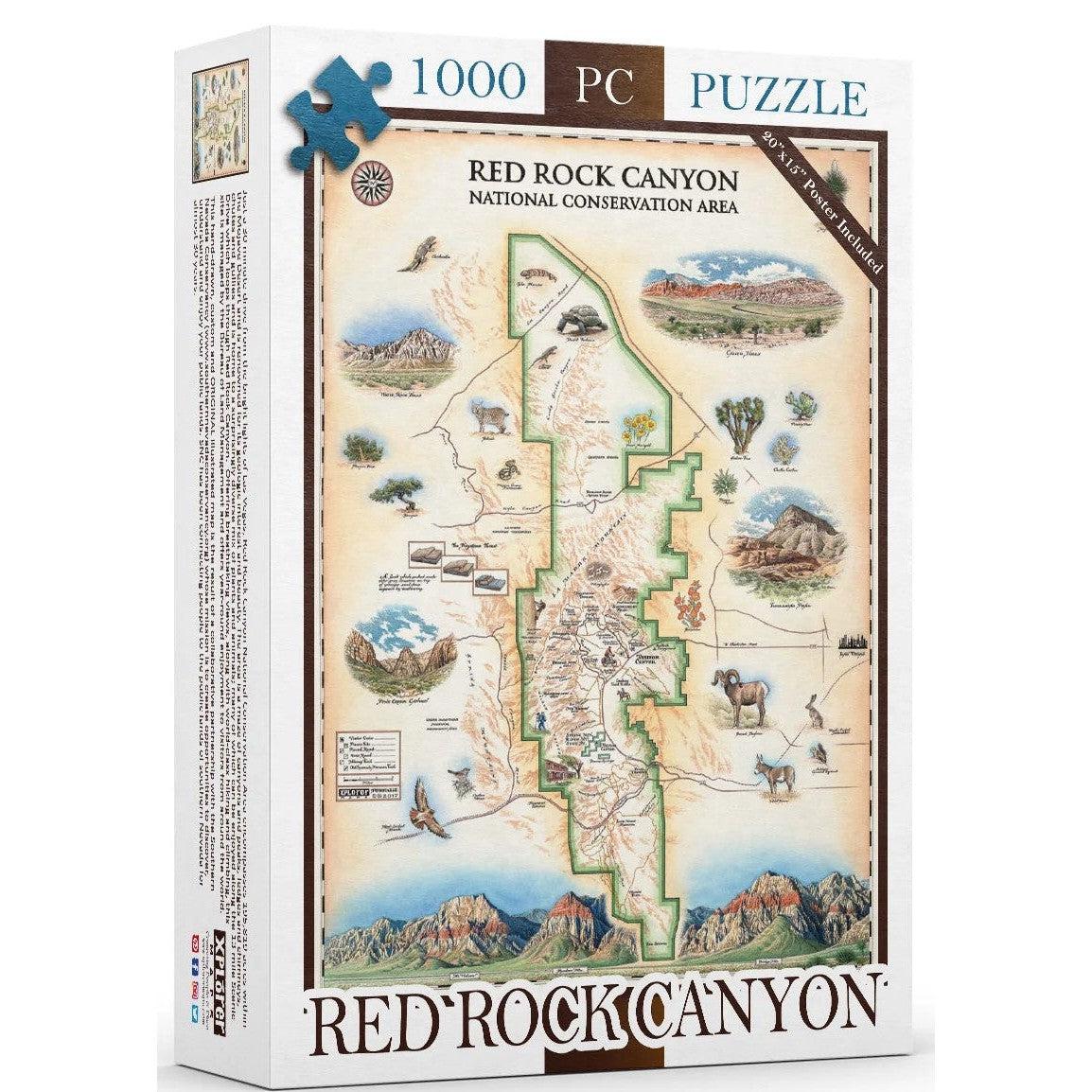 Red Rock Canyon 1000 Piece Jigsaw Puzzle Xplorer Maps