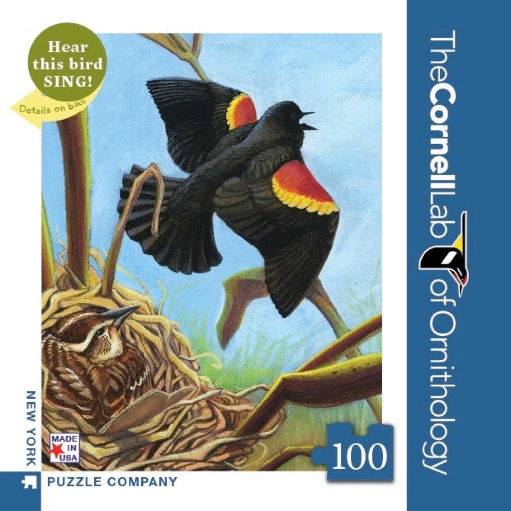 Red-winged Blackbird 100 Piece Mini Jigsaw Puzzle NYPC