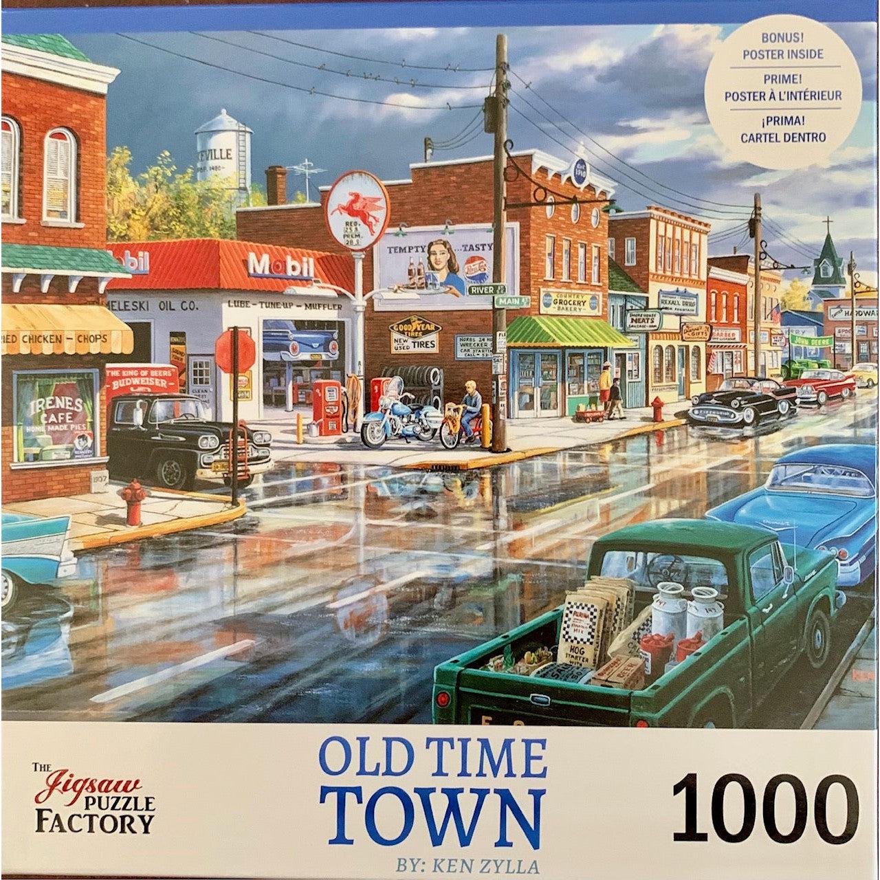 Reflections on Main Street Old Time Town 1000 Piece Jigsaw Puzzle Leap Year