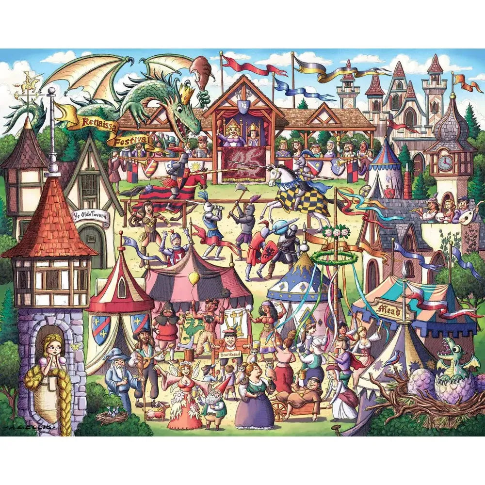 Renaissance Fair 210 Piece Jigsaw Puzzle Boardwalk
