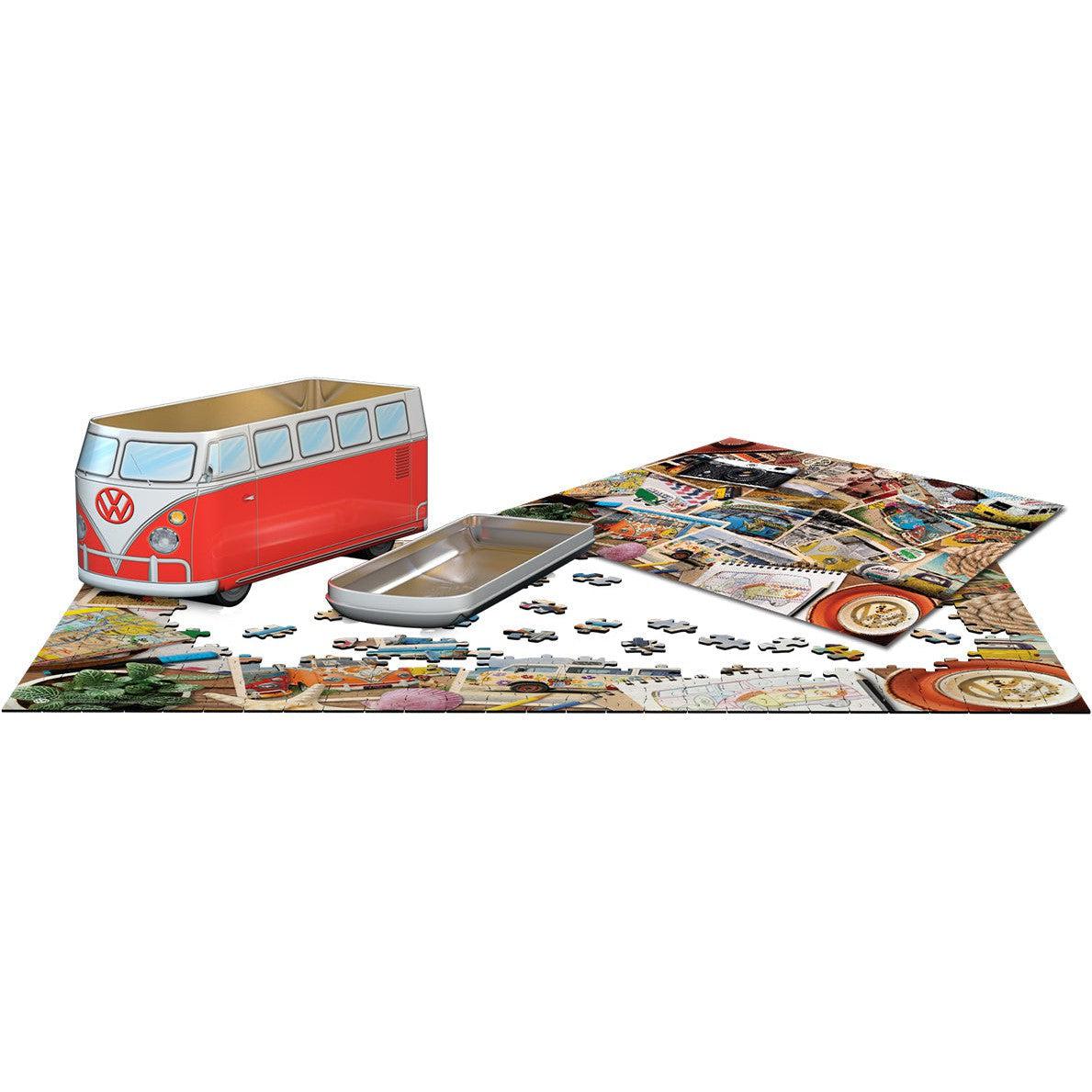 Road Trips VW Bus 550 Piece Jigsaw Puzzle in Tin Eurographics