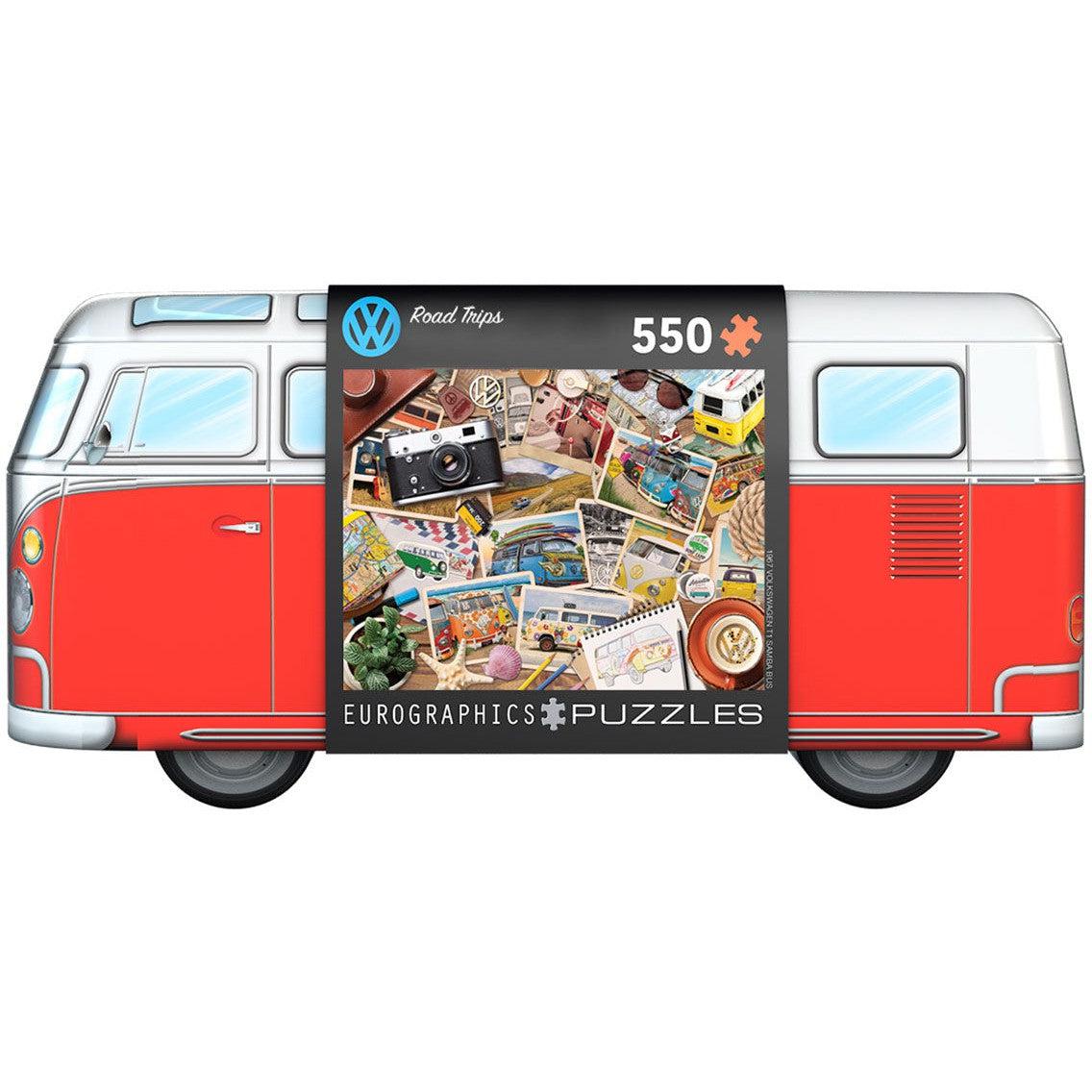 Road Trips VW Bus 550 Piece Jigsaw Puzzle in Tin Eurographics