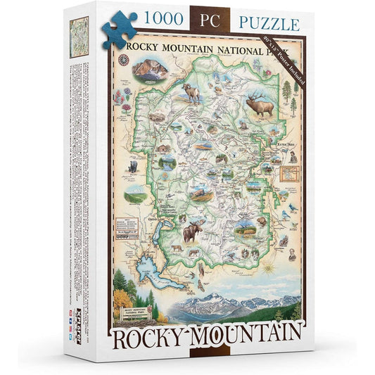 Rocky Mountain National Park 1000 Piece Jigsaw Puzzle Xplorer Maps