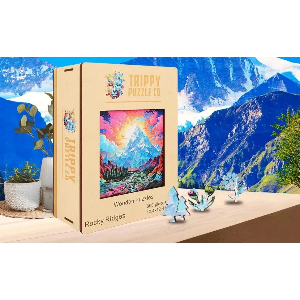 Rocky Ridges 300 Piece Wooden Jigsaw Puzzle Trippy