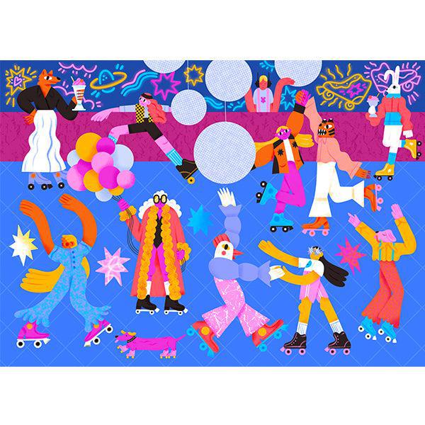 Roller Disco 1000 Piece Jigsaw Puzzle Holiyay