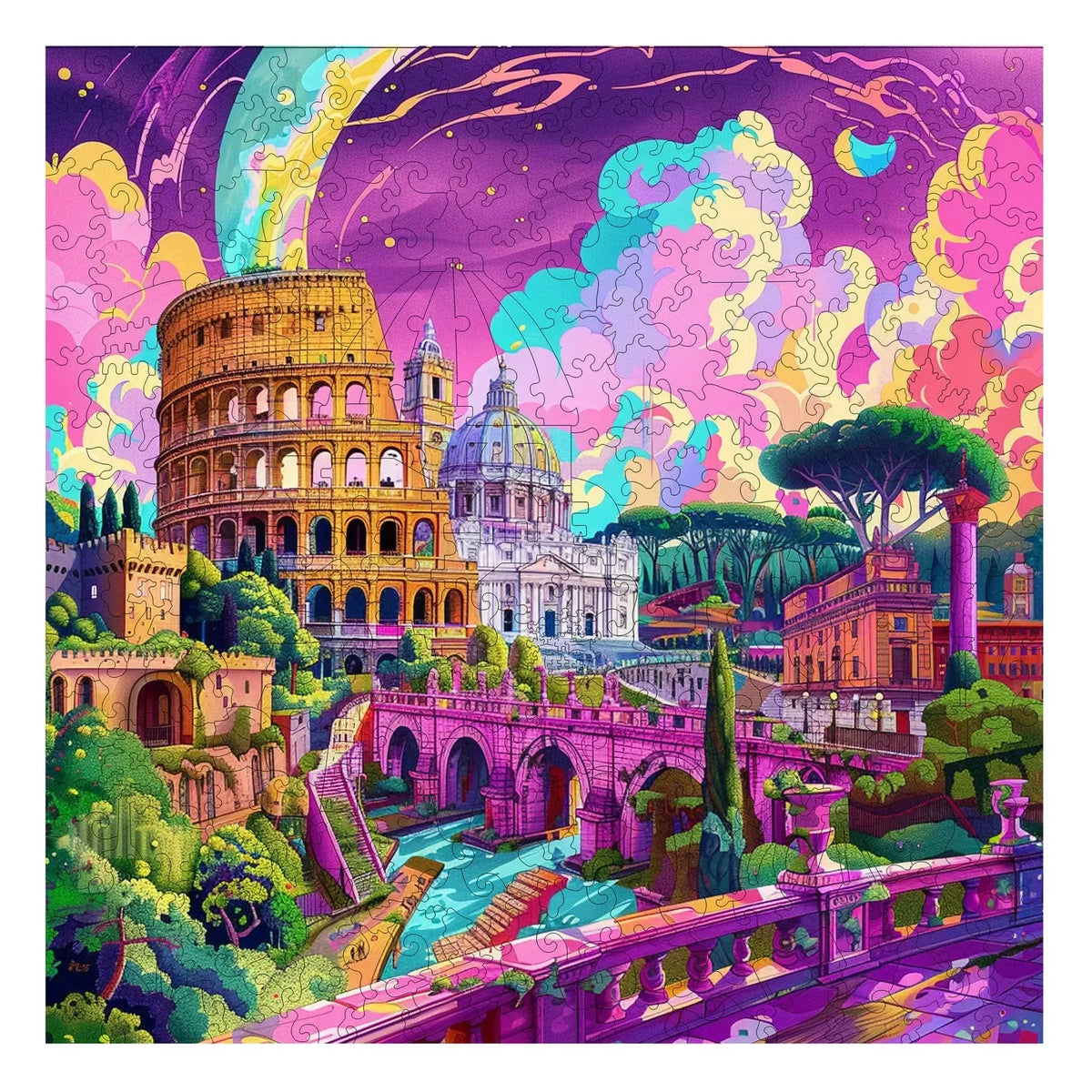 Roman Riddle 300 Piece Wooden Jigsaw Puzzle Trippy