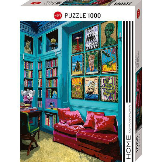 Room with Red Sofa Home 1000 Piece Jigsaw Puzzle Heye