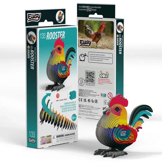 Rooster 3D Cardboard Model Kit Eugy