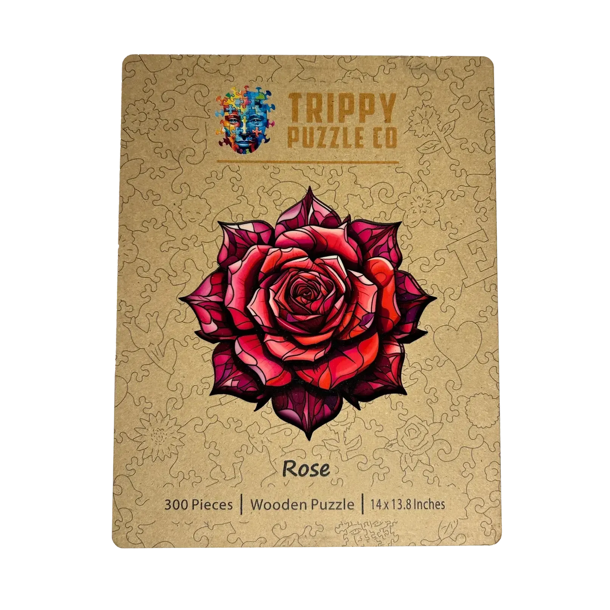 Rose 300 Piece Wooden Shaped Jigsaw Puzzle Trippy