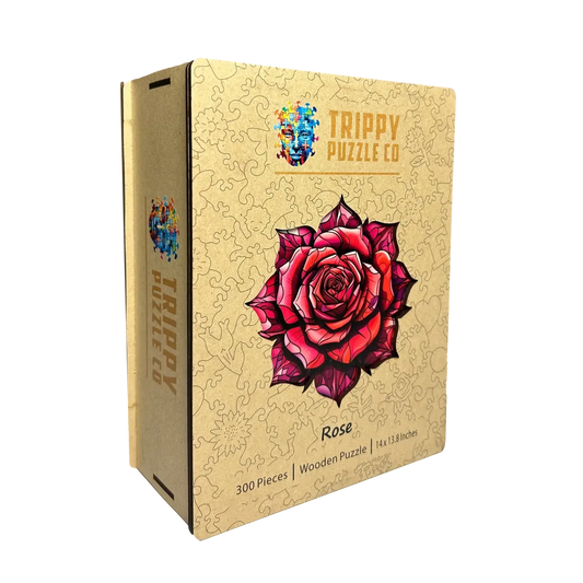 Rose 300 Piece Wooden Shaped Jigsaw Puzzle Trippy