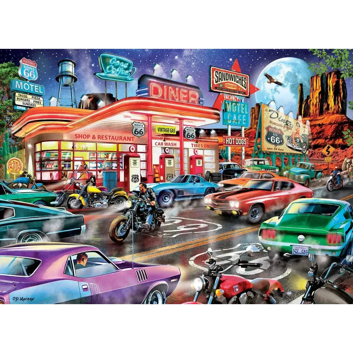 Route 66 Diner 1000 Piece Jigsaw Puzzle Eurographics
