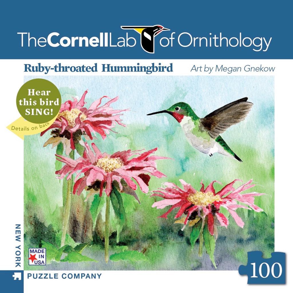 Ruby-throated Hummingbird 100 Piece Mini Jigsaw Puzzle NYPC