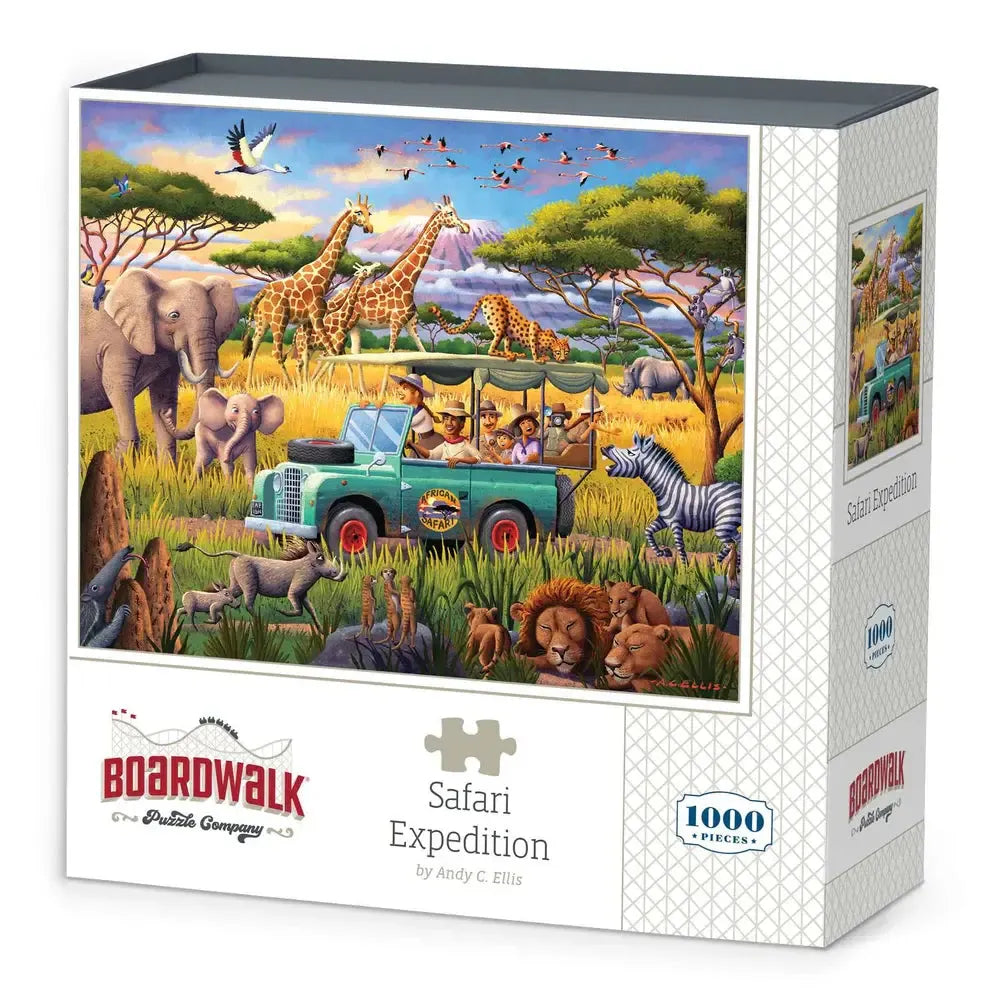 Safari Expedition 1000 Piece Jigsaw Puzzle Boardwalk