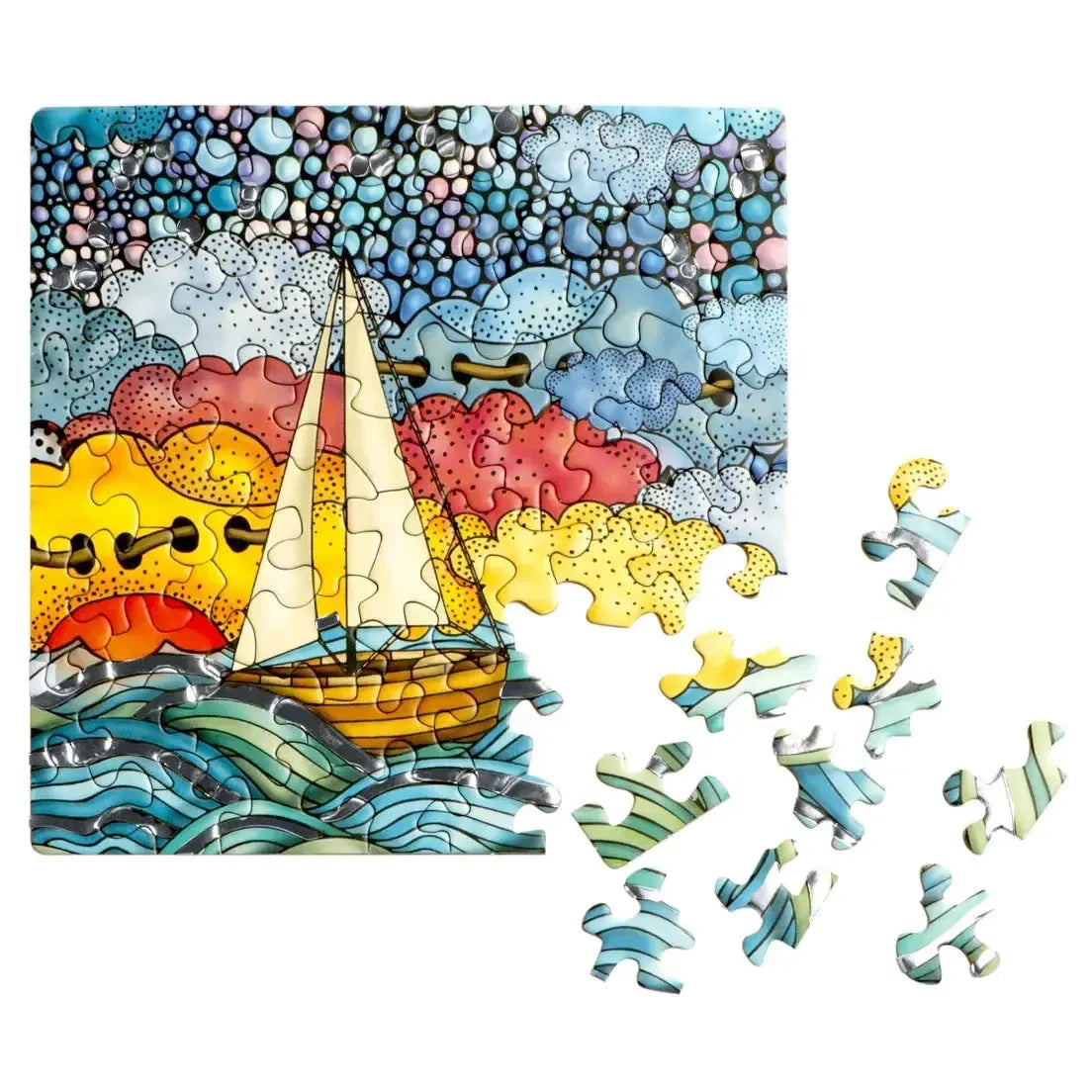 Sailboat 72 Piece Pocket Jigsaw Puzzle Curiosi