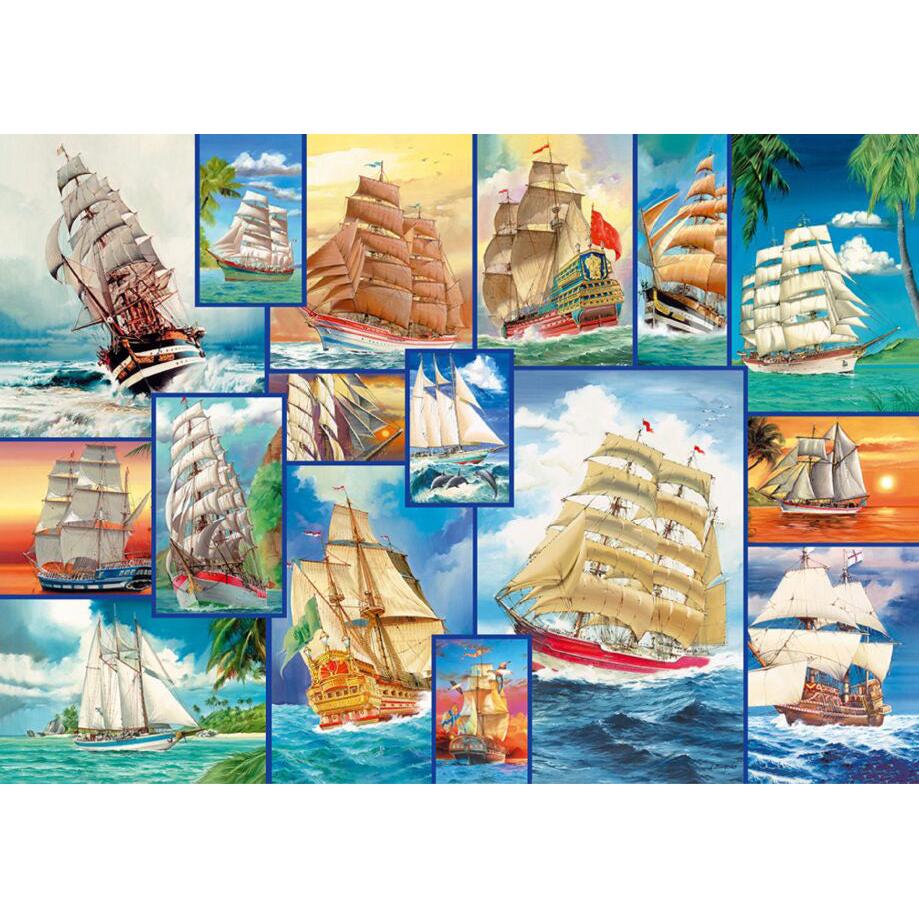 Sailing Ships 200 Piece Wood Jigsaw Puzzle Wooden City