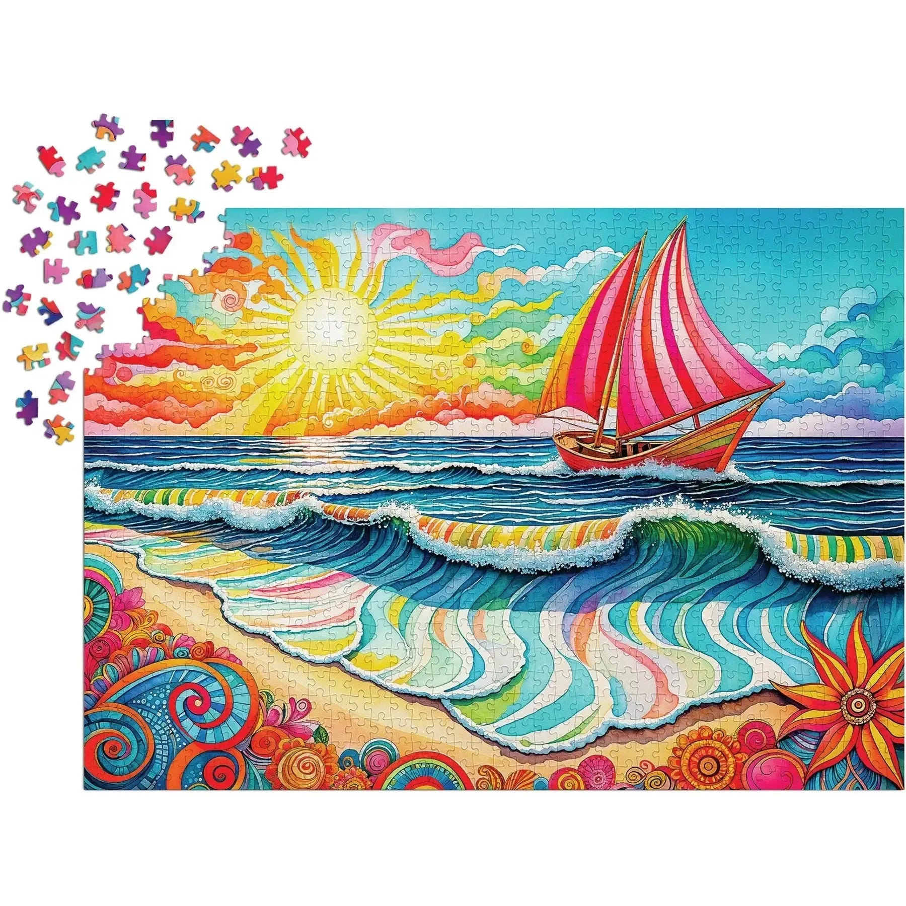 Sailing at Sunrise 1000 Piece Jigsaw Puzzle Enjoy