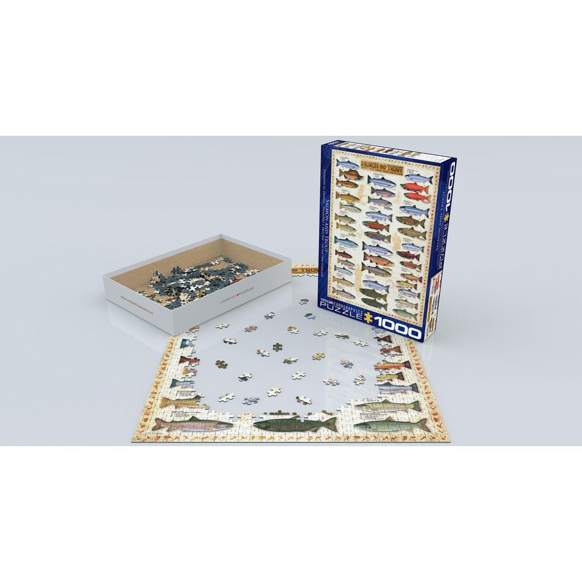 Salmon & Trout 1000 Piece Jigsaw Puzzle Eurographics