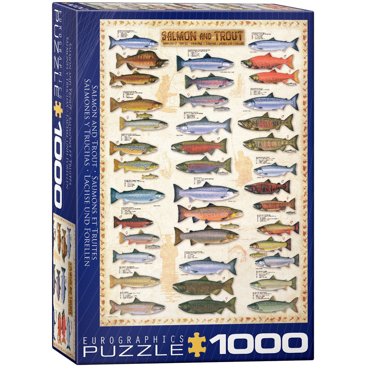 Salmon & Trout 1000 Piece Jigsaw Puzzle Eurographics