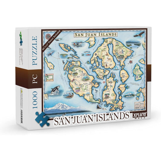 San Juan Islands 1000 Piece Jigsaw Puzzle Xplorer Maps