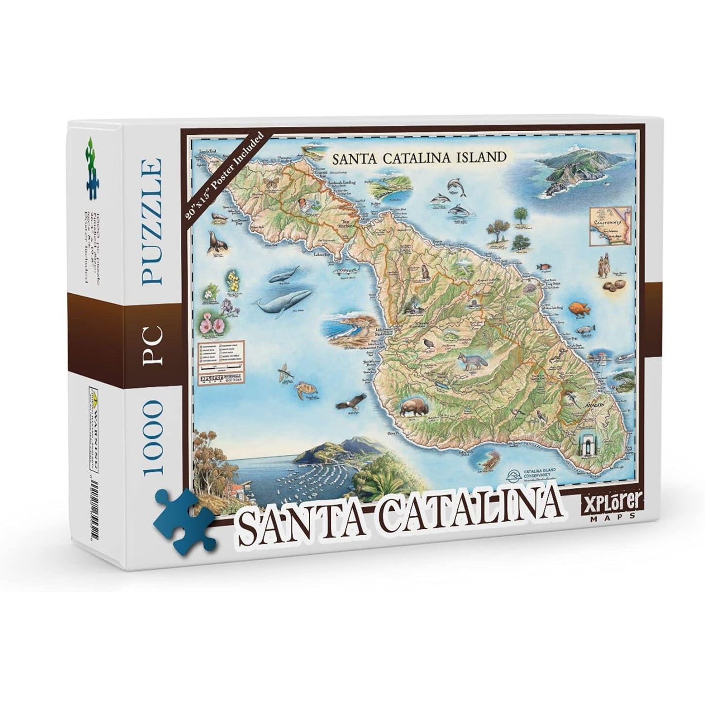 Santa Catalina 1000 Piece Jigsaw Puzzle Xplorer Maps