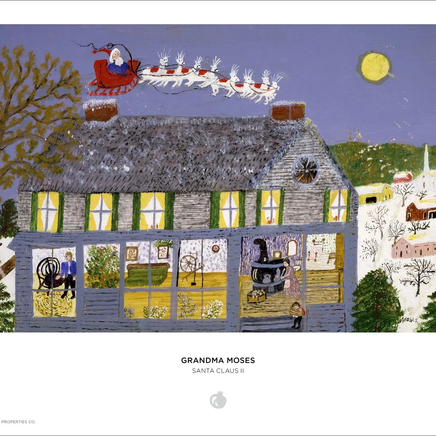 Santa Clause II by Grandma Moses 500 Piece Jigsaw Puzzle Pomegranate