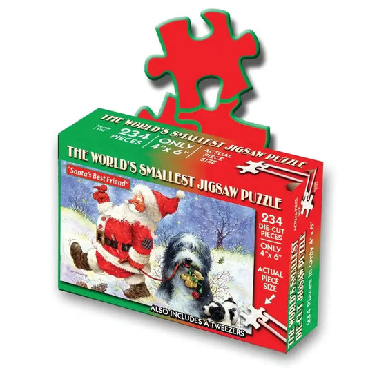 Santa's Best Friend 234 Piece "World's Smallest" Jigsaw Puzzle TDC