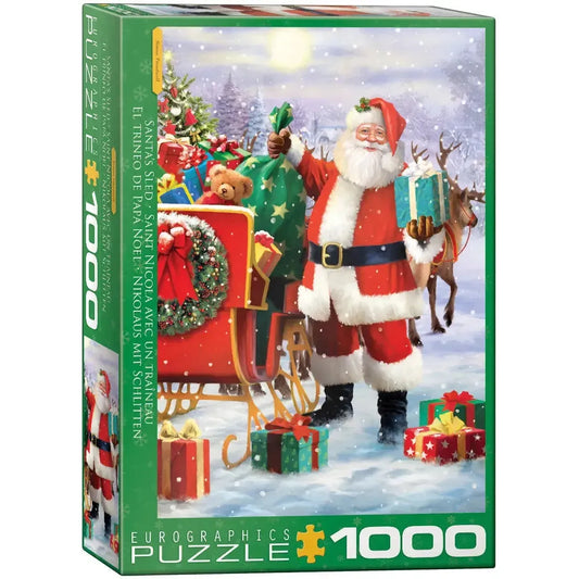 Santa's Sled 1000 Piece Jigsaw Puzzle Eurographics