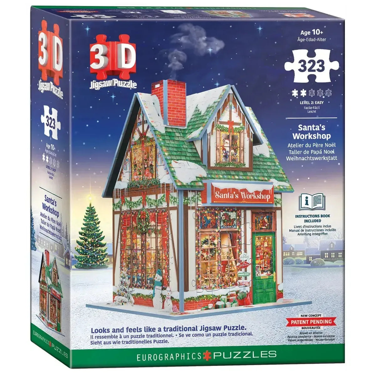 Santa's Workshop 323 Piece 3D Jigsaw Puzzle Eurographics