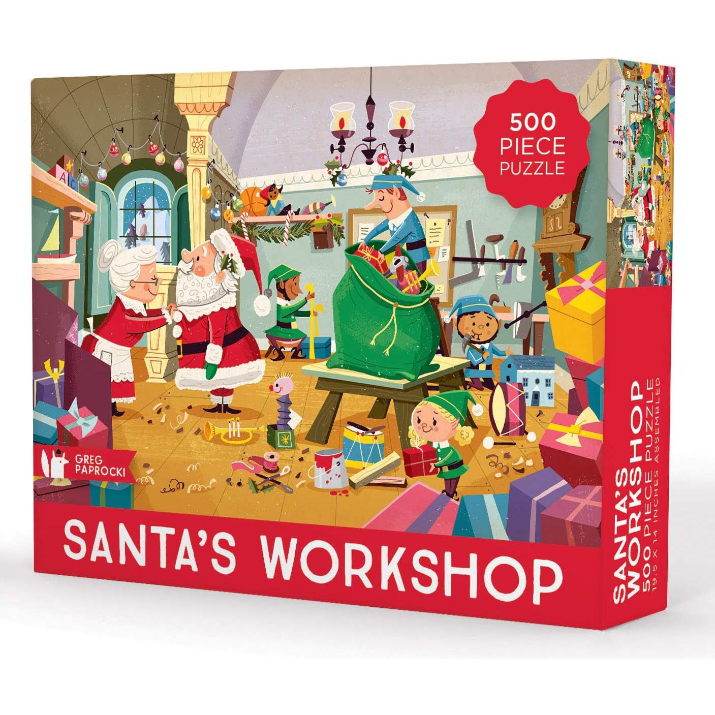 Santa's Workshop 500 Piece Jigsaw Puzzle Gibbs Smith