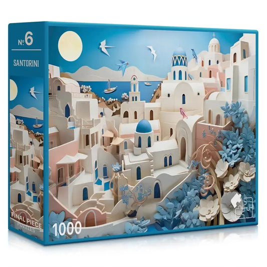 Santorini Greece 1000 Piece Jigsaw Puzzle Final Piece
