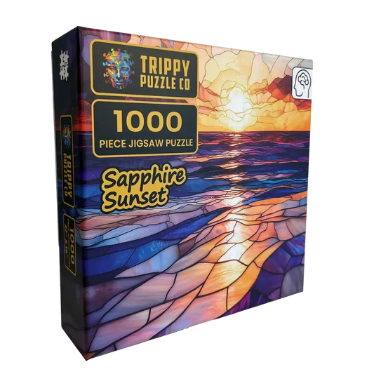 Sapphire Sunset 1000 Piece Jigsaw Puzzle Trippy