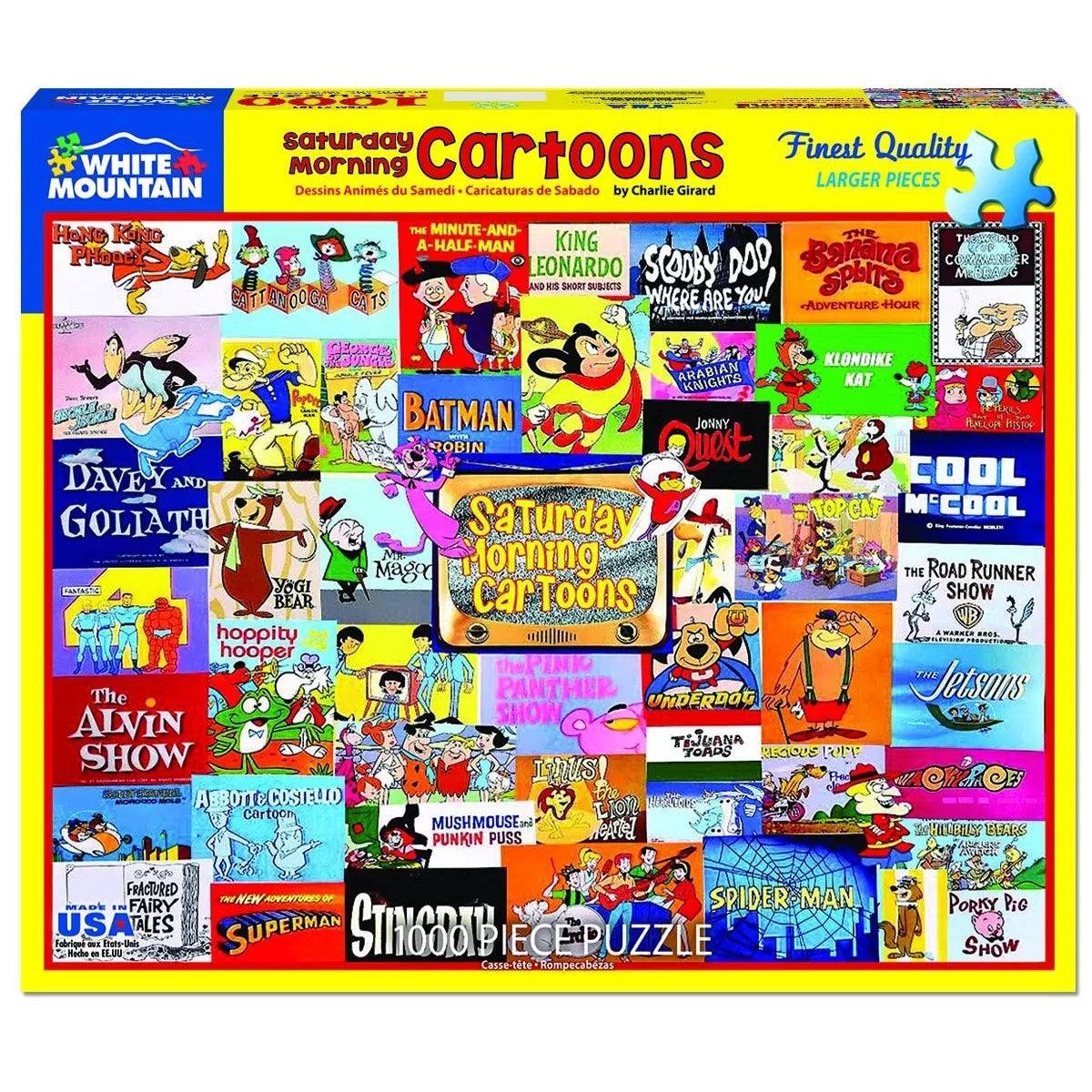 Saturday Morning Cartoons 1000 Piece Jigsaw Puzzle White Mountain