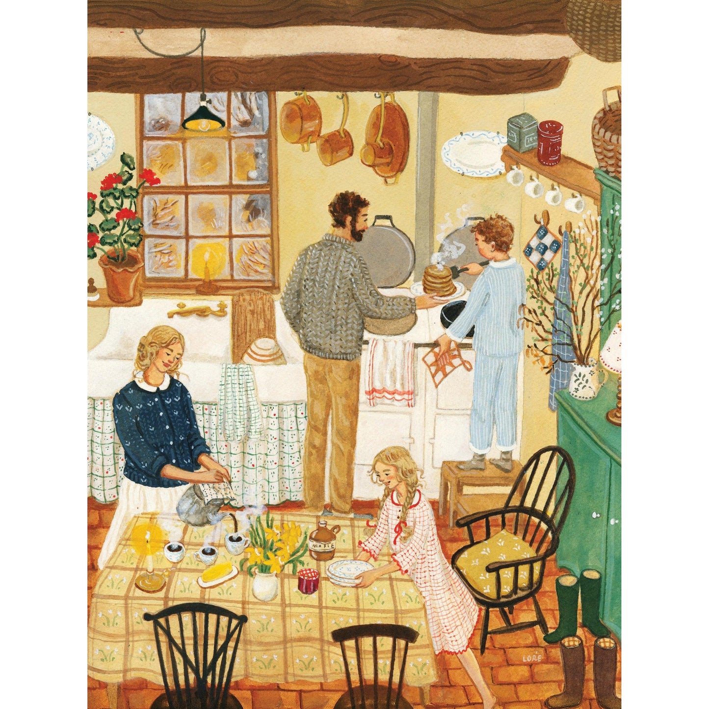 Saturday Pancakes by Loré Pemberton 300 Piece Jigsaw Puzzle NYPC