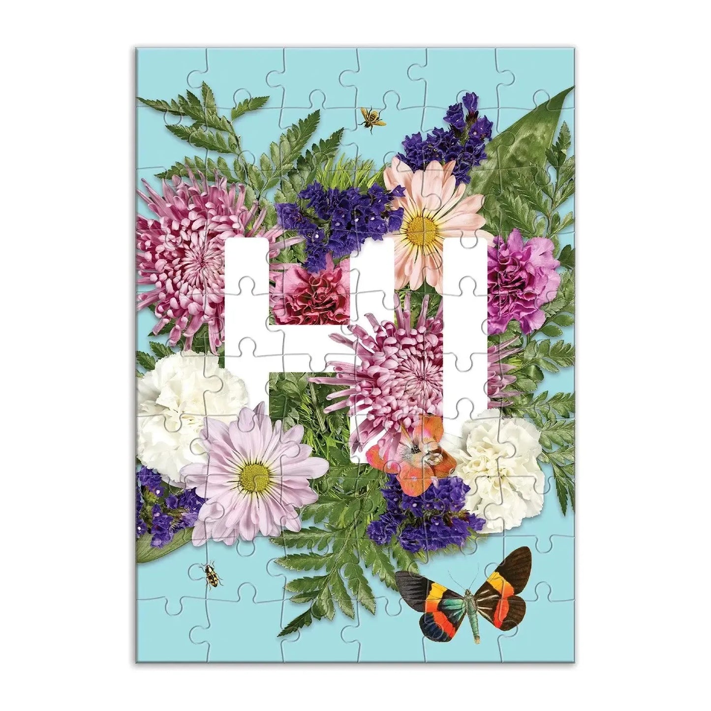 Say It with Flowers Hi Greeting Card 60 Piece Jigsaw Puzzle Galison