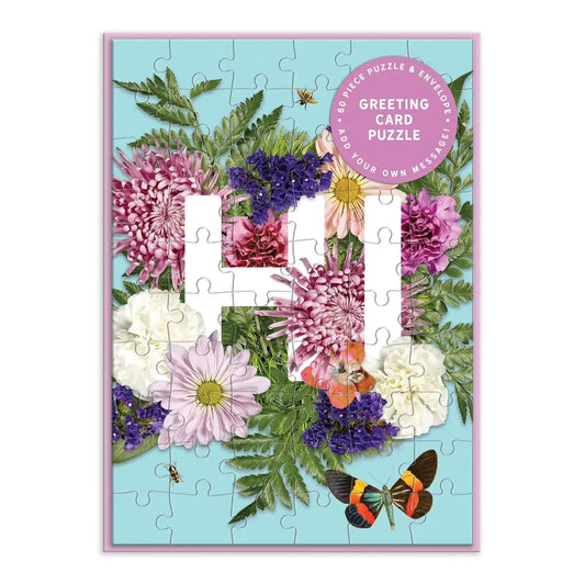Say It with Flowers Hi Greeting Card 60 Piece Jigsaw Puzzle Galison