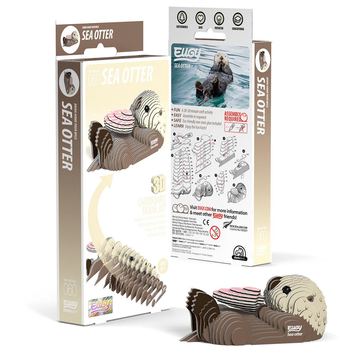 Sea Otter 3D Cardboard Model Kit Eugy