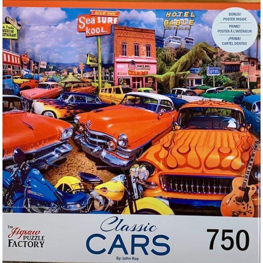 Sea Surf Drive In Classic Cars 750 Piece Jigsaw Puzzle Leap Year