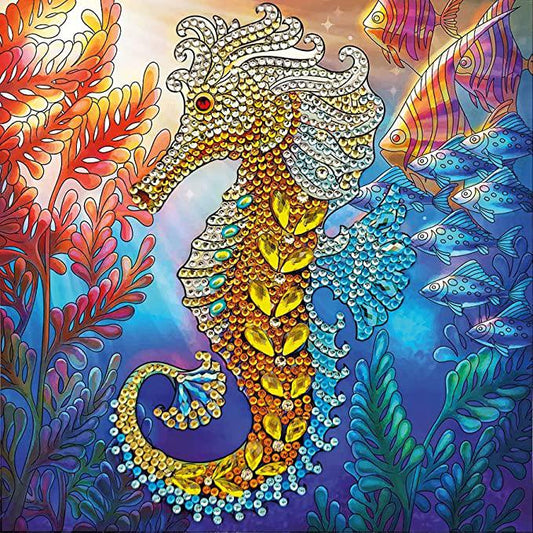 Seahorse Crystal Art Card Kit Craft Buddy