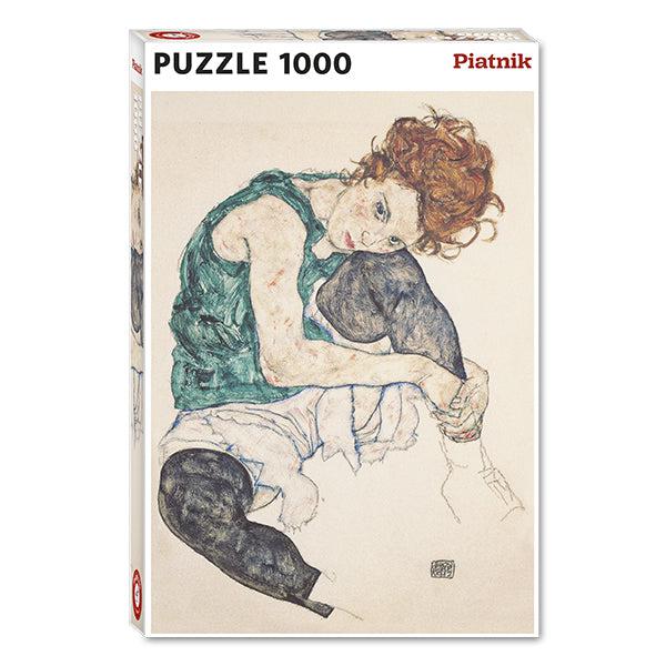 Seated Woman with Bent Knees 1000 Piece Jigsaw Puzzle Piatnik