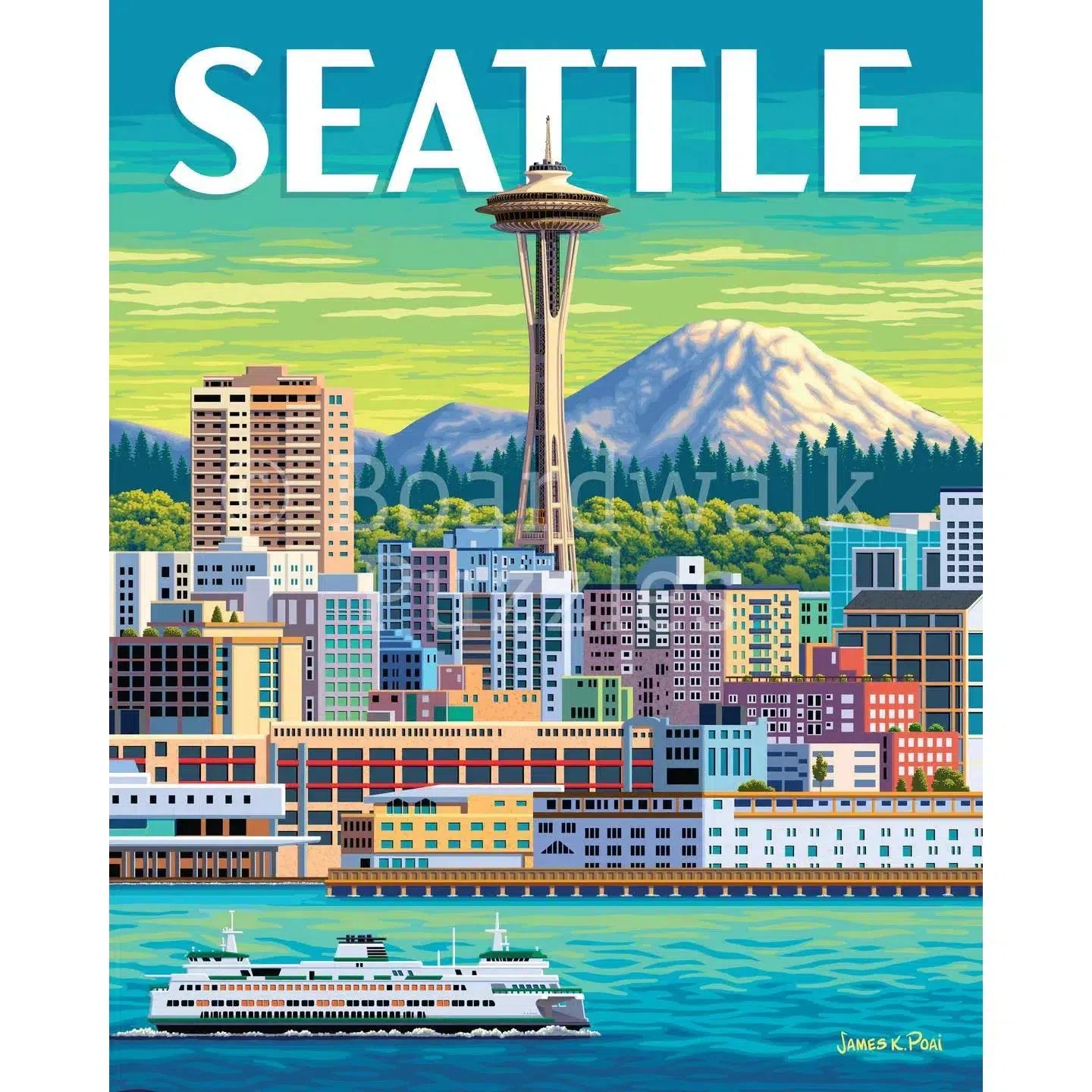 Seattle 210 Piece Jigsaw Puzzle Boardwalk