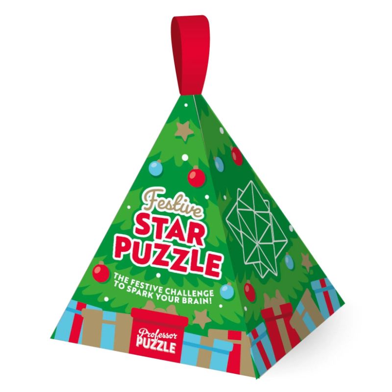 Set of 2 Festive Brain Teaser Puzzles in Ornament Box Professor Puzzle