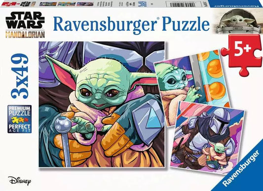 Set of 3 The Mandalorian Grogu Moments 49 Piece Jigsaw Puzzles Ravensburger