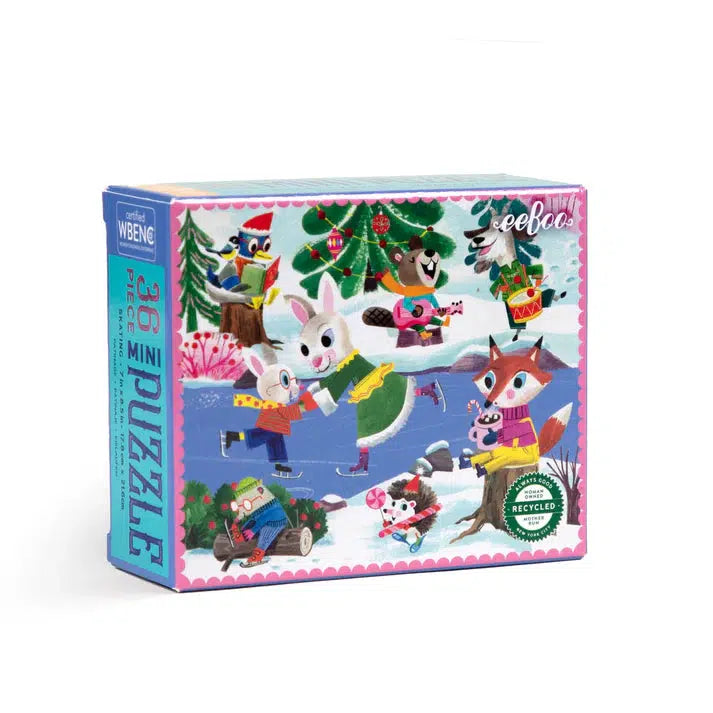 Set of 4 Woodland Holiday 36 Piece Mini Jigsaw Puzzles eeBoo