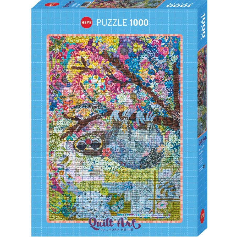 Sewn Sloth Quilt Art 1000 Piece Jigsaw Puzzle Heye