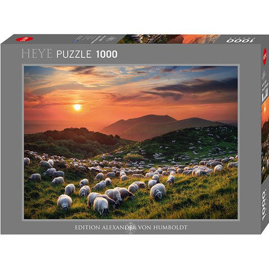 Sheep & Volcanoes 1000 Piece Jigsaw Puzzle Heye