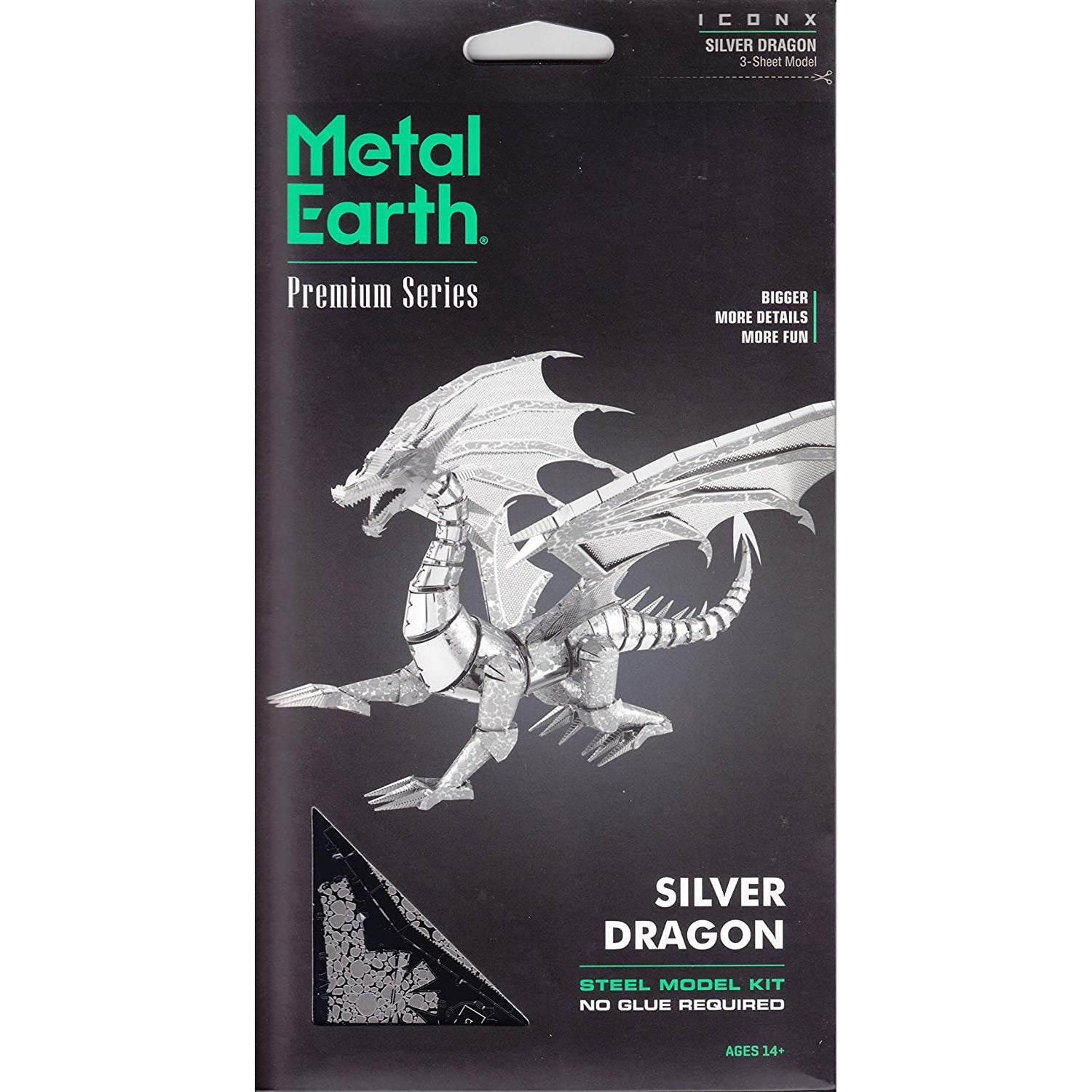 Silver Dragon Premium 3D Steel Model Kit Metal Earth